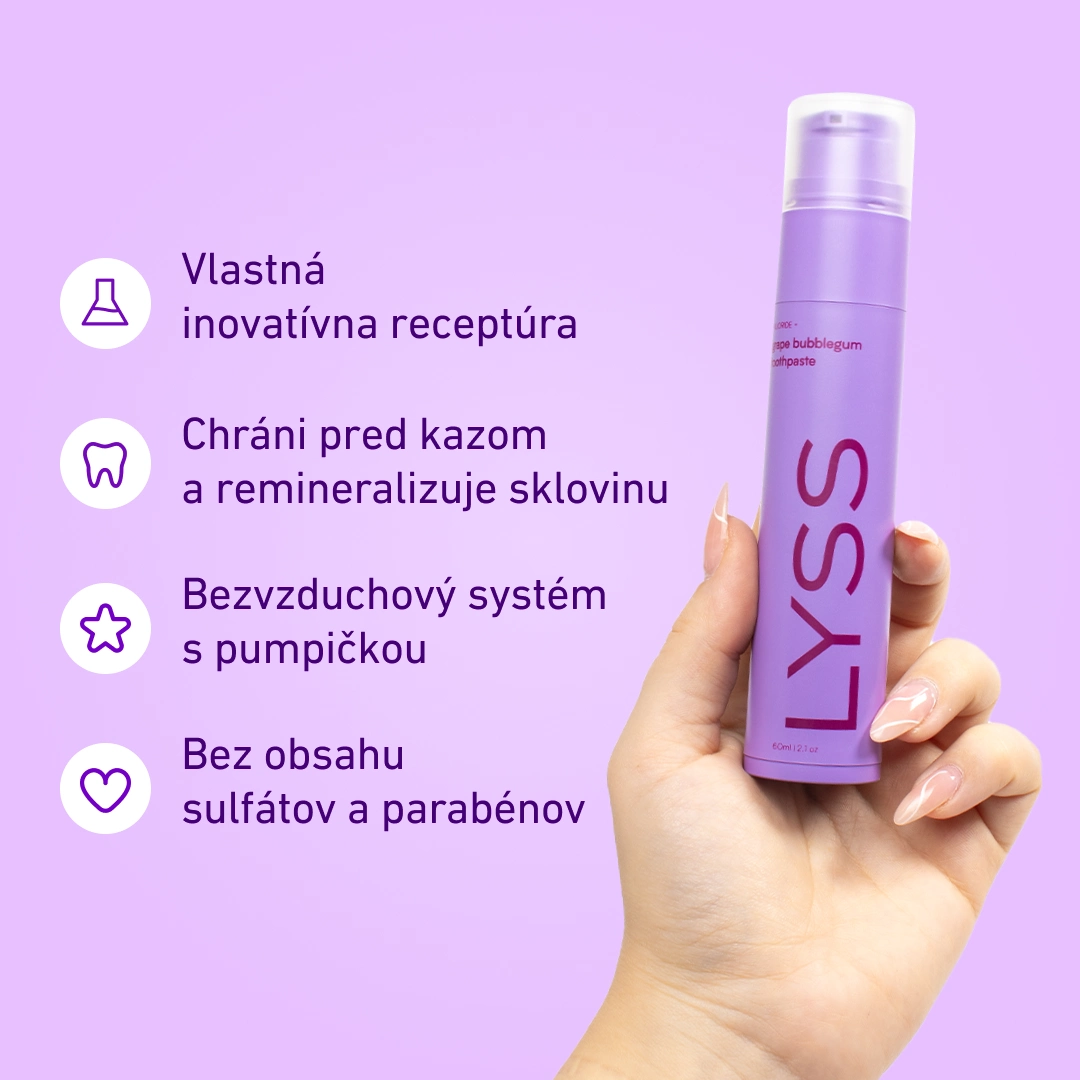 Hroznová žuvačka zubná pasta LYSS