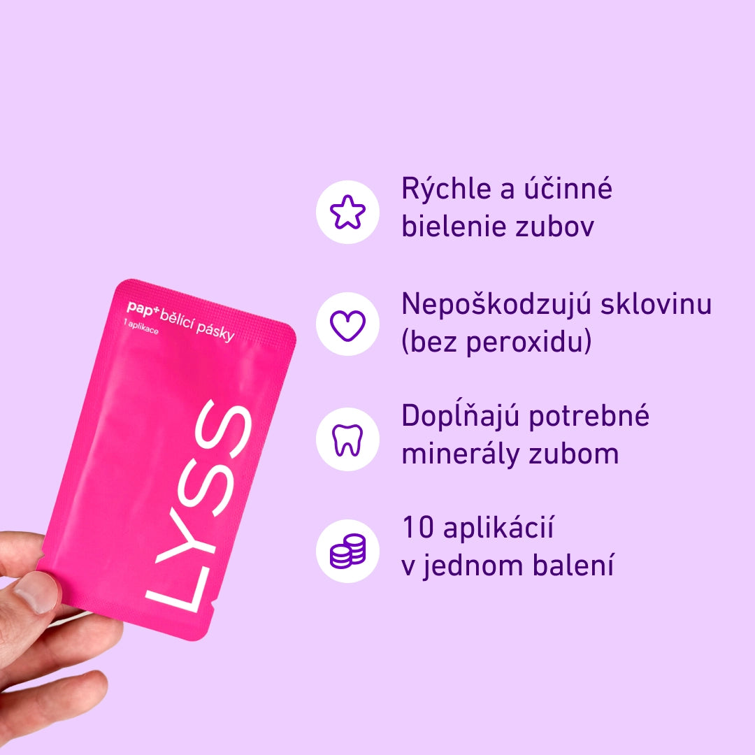 PAP+ bieliace pásiky na zuby (10 aplikácií)