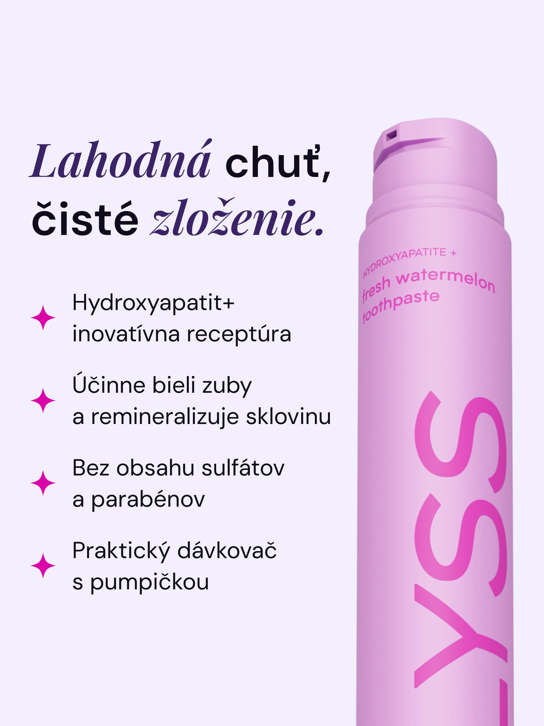 Melónová bieliaca zubná pasta LYSS bez fluoridu